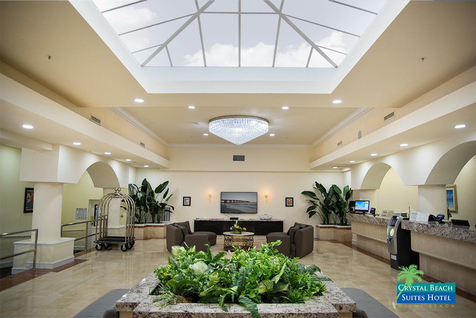 lobby inside our miami beach hotel on collins ave